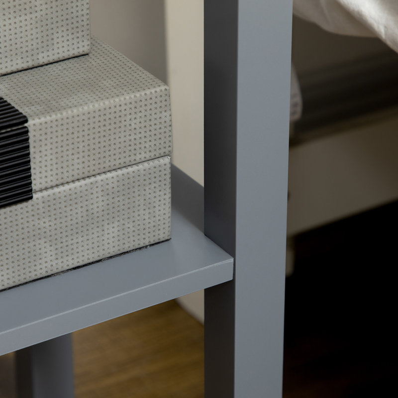 Kolb End Table with Storage, Light Grey