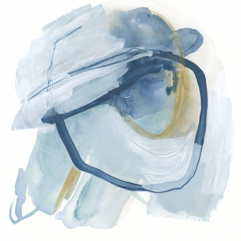 Blue Interference III - Wrapped Canvas Print, 30cm H x 30cm W