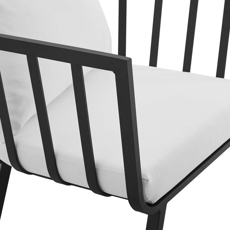 Fauteuil d'extérieur Riverside, Blanc / noir