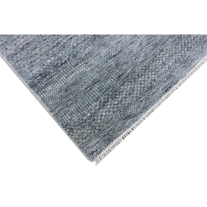 DAMADMARTGYBK Hand Knotted Area Rug in Gray, Rectangle 6' x 9'