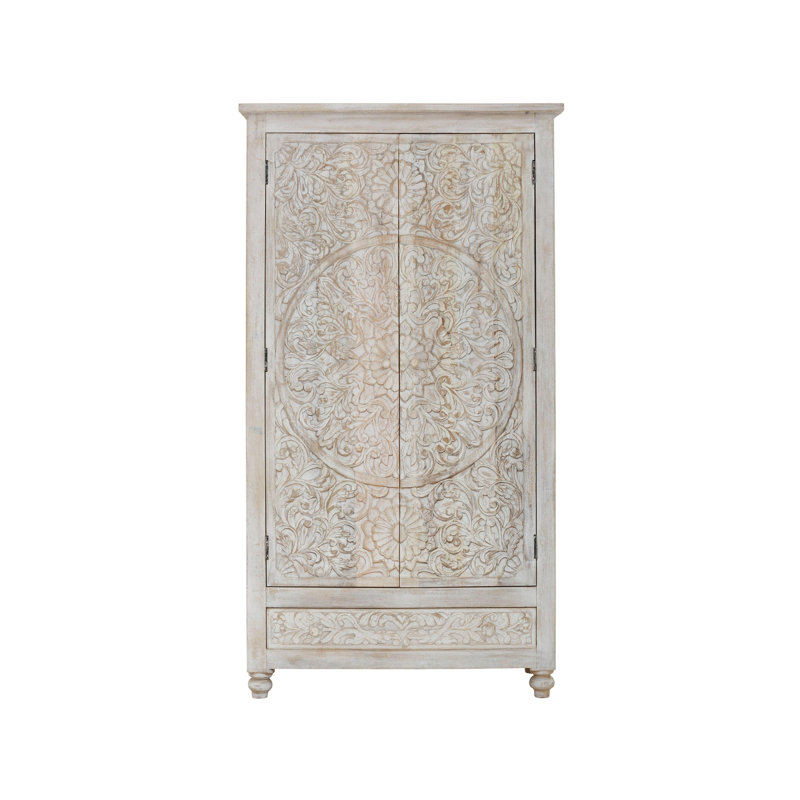 Yara 2 Door Solid Wood Wardrobe