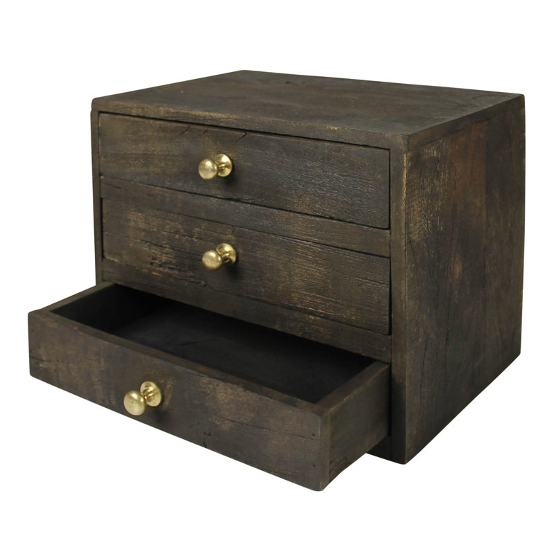 Commode de rangement 3 tiroirs Moiz