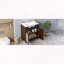 Meuble-lavabo en bois massif avec lavabo en céramique et panneaux en rotin-475775413