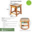Ranjit Solid Wood Accent Stool