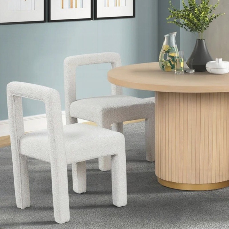 Ensemble de chaises de salle à manger rembourrées Modern, Blanc