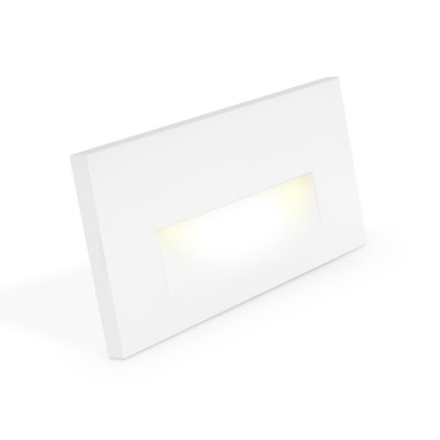 Éclairage de marches à DEL horizontal Luxrite, 5CCT, 3W, 150LM, faisceau 90 °, à intensité variable, 120V, étanche IP65, éclairage intérieur / extérieur, homologué Wet & ETL, blanc