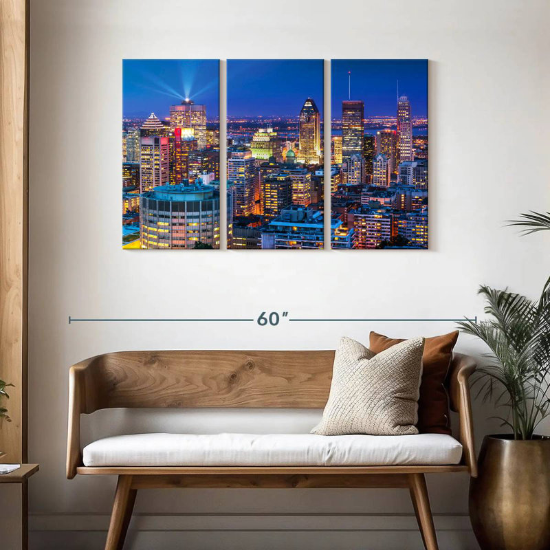Rorry Montreal Night Skyline, 28" H x 45" W