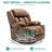 Massage Swivel Rocker Recliner With Heat And Vibration, Manual Glider Rocking Recliner Chair, 360°swivel Lounge Reclining Chair With Usb Ports/cup Holder/remote Control(brown)-57301649