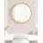 Scalloped Round Rattan Bathroom Mirror-79730411