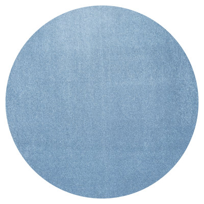 Asam Solid Low-Pile Classic Blue Rug