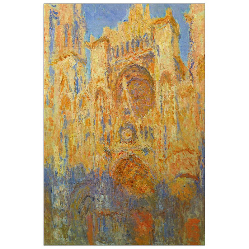 Claude Monet - Wrapped Canvas Painting, 135cm H x 90cm W x 1.8cm D, Yellow/Orange