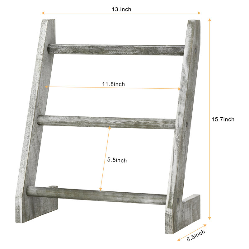 Porte-serviettes mural en bois, Vert olive
