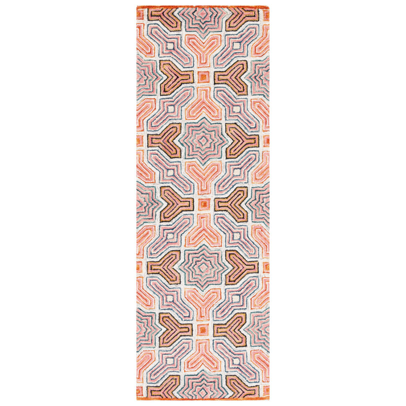 Deyoung Hand Tufted Wool Geometric Rug, Runner 2'3" x 7'