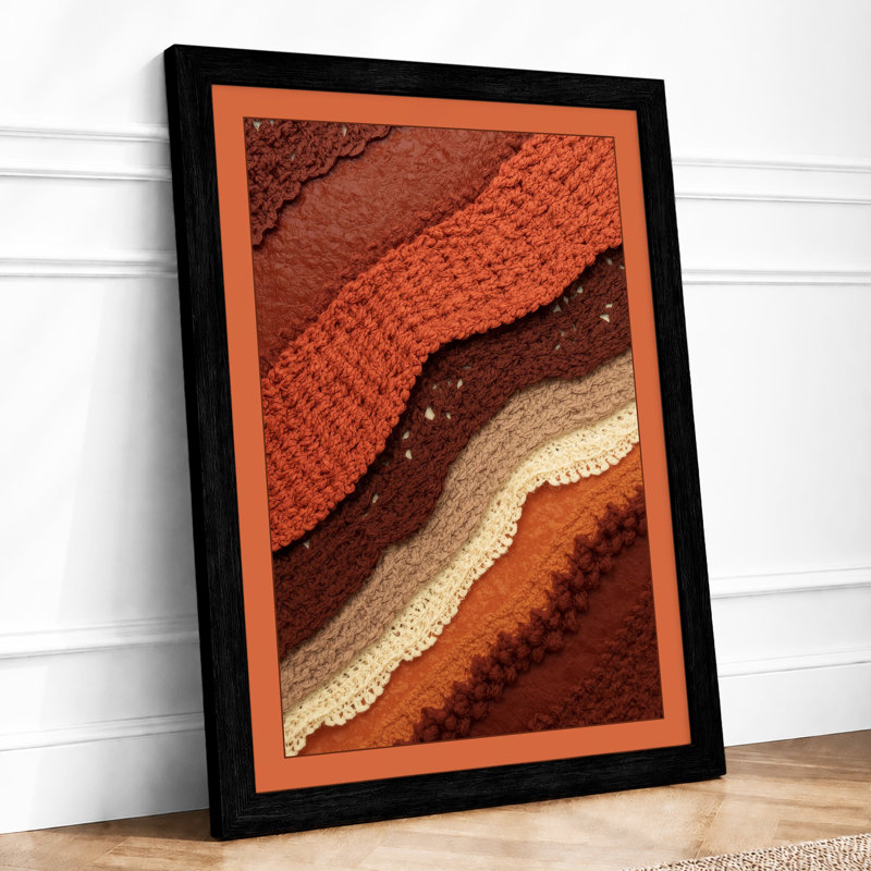 Layered Earth Strands Rustic - Framed Print, A1 - 84.1 x 59.4 cm, Black