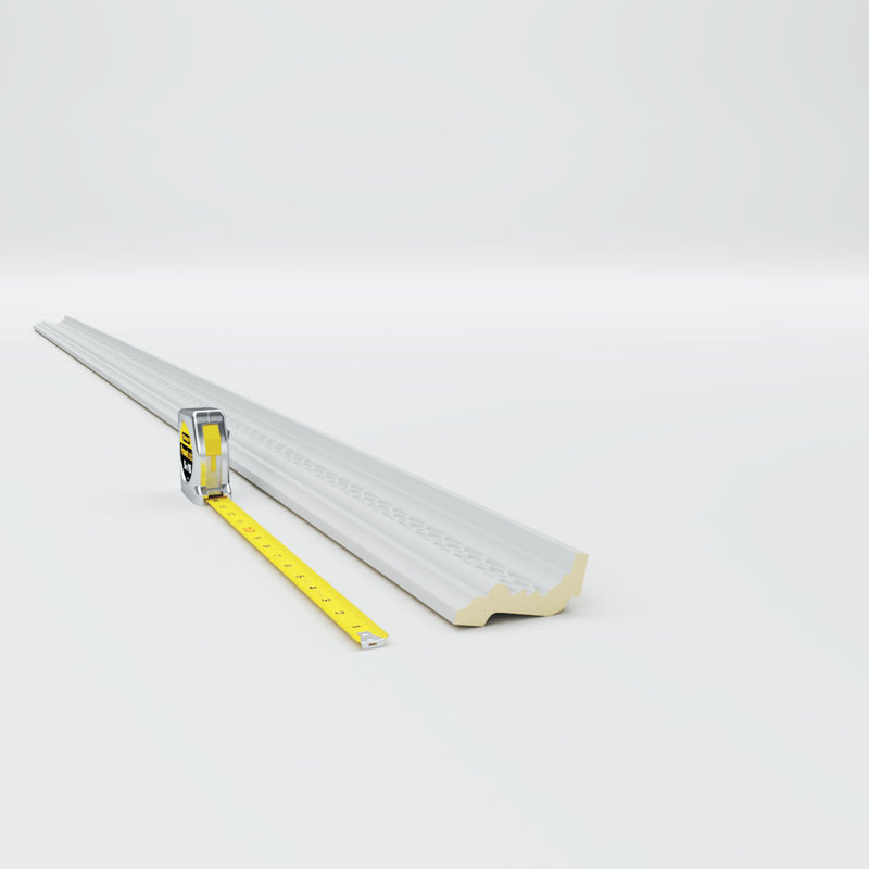 White Polyurethane Traditional Crown Moulding 94.5" Length