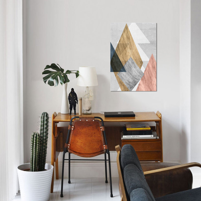 «Peaks I», impression sur toile, H 18 po x l 12 po x P 1,5 po, Toile tendue, Pas de tapis