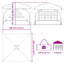 vidaXL Pop-up Party Tent 210D Oxford with Silver Coating Event Canopy Outdoor-126787634-126787636