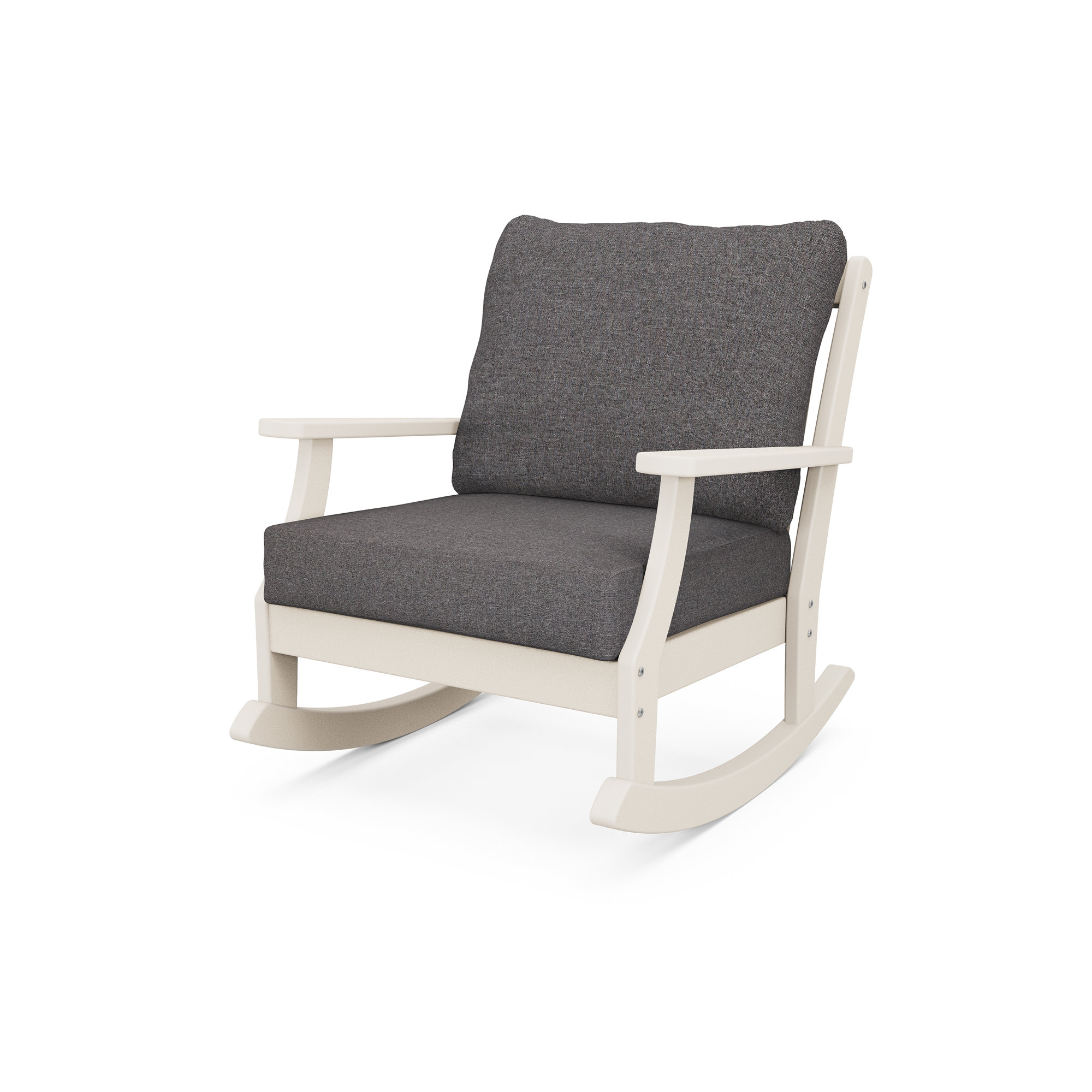 Braxton Deep Seating Rocking Chair, Dark Gray, Ash Charcoal Revolution®