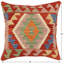 Coussin Kilim Boho Chic George tissé à la main - 20 po x 20 po