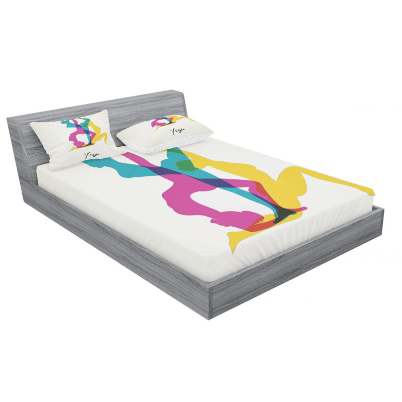 Microfiber Sheet Set, Queen Sheet Set with Fitted Sheet