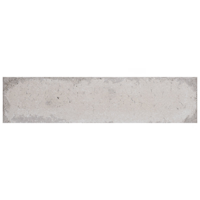 Brickyard 3 In. X 12 In. Porcelain Rustic Wall & Floor Tile, White