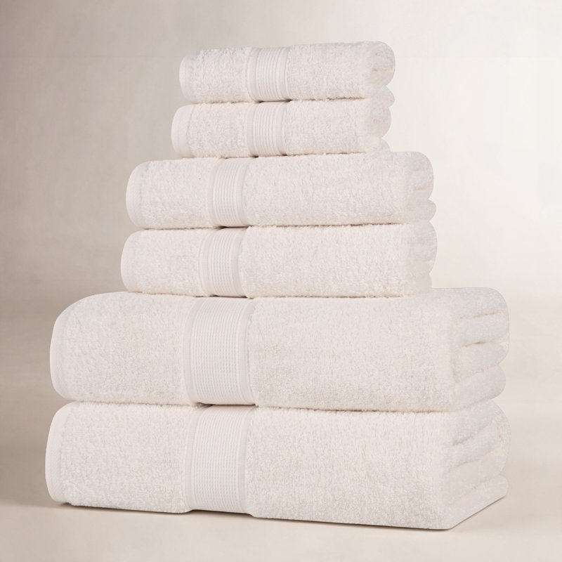 Lyndon 100% Organic Cotton Solid 6-Piece Towel Set, Ivory