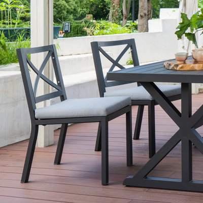 Ensemble de 2 chaises de patio pour l'extérieur avec coussins