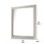 Miroir de commode Miot, cadre en bois carré de 39 pouces, blanc délavé