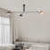 Three Arm Ceiling Lamp Pivoting Rotating Black Arm Shade Semi Flush Mount