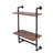 Industrial Pipe Shelf 3 Tier and 2 Tier Wall Mounted Shelves  36in Wood Display Shelves, and 3 additional hooks,Farmhouse Kitchen Bar Shelf, DIY Bookshelf Unit Hanging Wall Shelves for Bedroom...