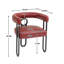 Ensemble de 2 fauteuils d'appoint / de salle à manger rembourrés en tissu de polyuréthane de conception contemporaine House Hold-31629970