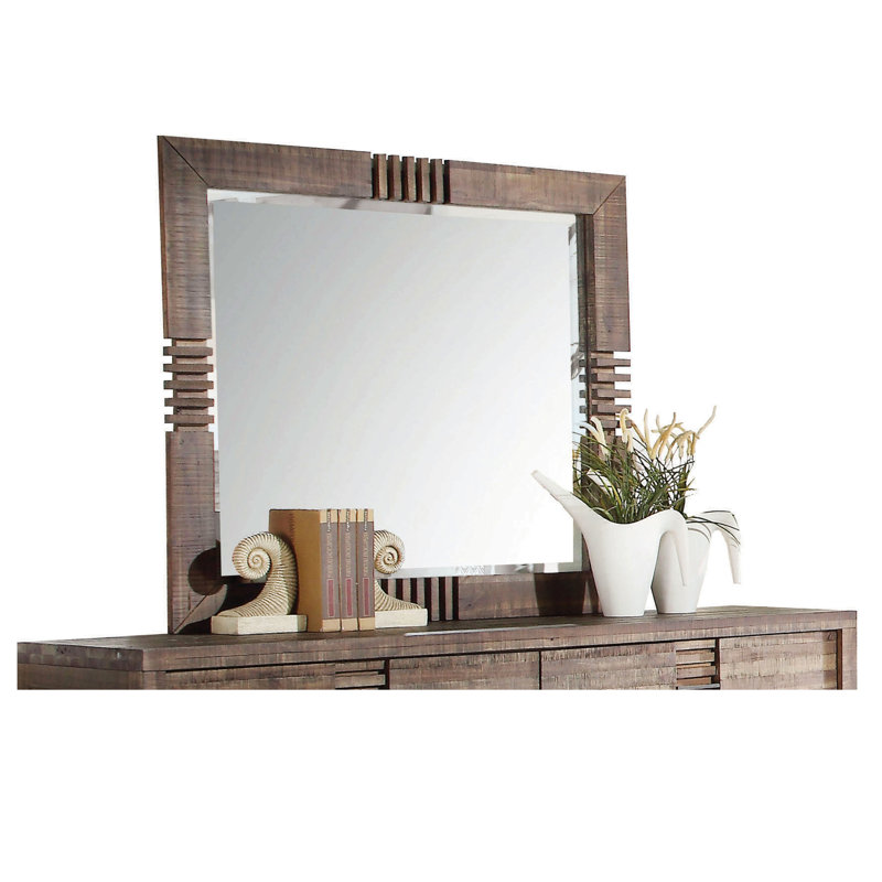 Miroir au fini chêne récupéré