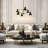 Mantasha 6-Light Modern Sputnik Black/White/Brass Chandelier-335760266