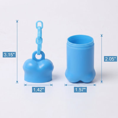 Compact Bone-Shaped Dog Snack Holder, Portable Training Pouch For Small Breeds, Ideal For Walks & Reward-Based Training, Blue, Single Pack