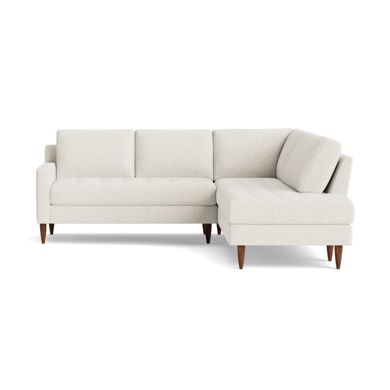 MCM Sectional With Bumper (95" X 95"), Right Hand Facing, Performance Velvet - Denim