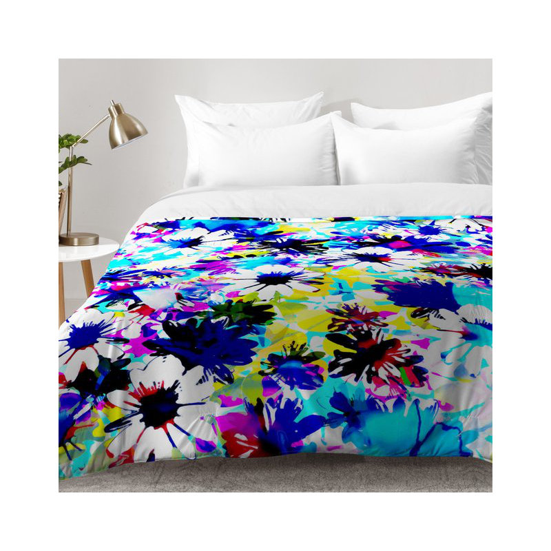 Ensemble d'édredon Floral, Édredon double / grand + 2 taies d'oreiller stand