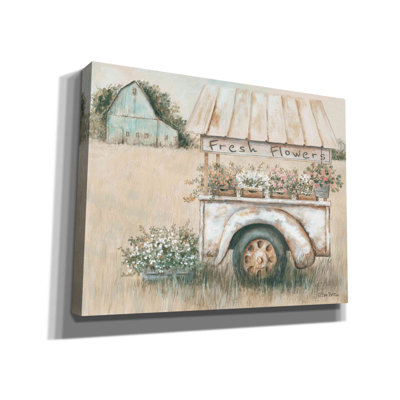 " Fresh Flowers For Sale " by Pam Britton Painting Print