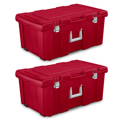 Sterilite Wheeled Footlocker, Plastic Utility Storage Container