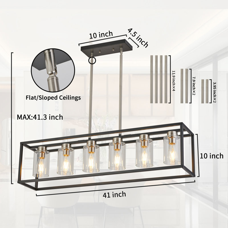 Allyn 5 - Light Pendant, Brushed Nickel / Black, 6