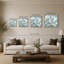 «Spring Blossoms II Slate Blue» par Danhui Nai - impression sur toile-130837655-130837658