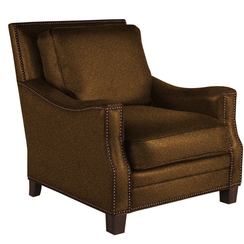 Daniella Leather Club Chair, Espresso, Mustang (Maestro Artisano), No
