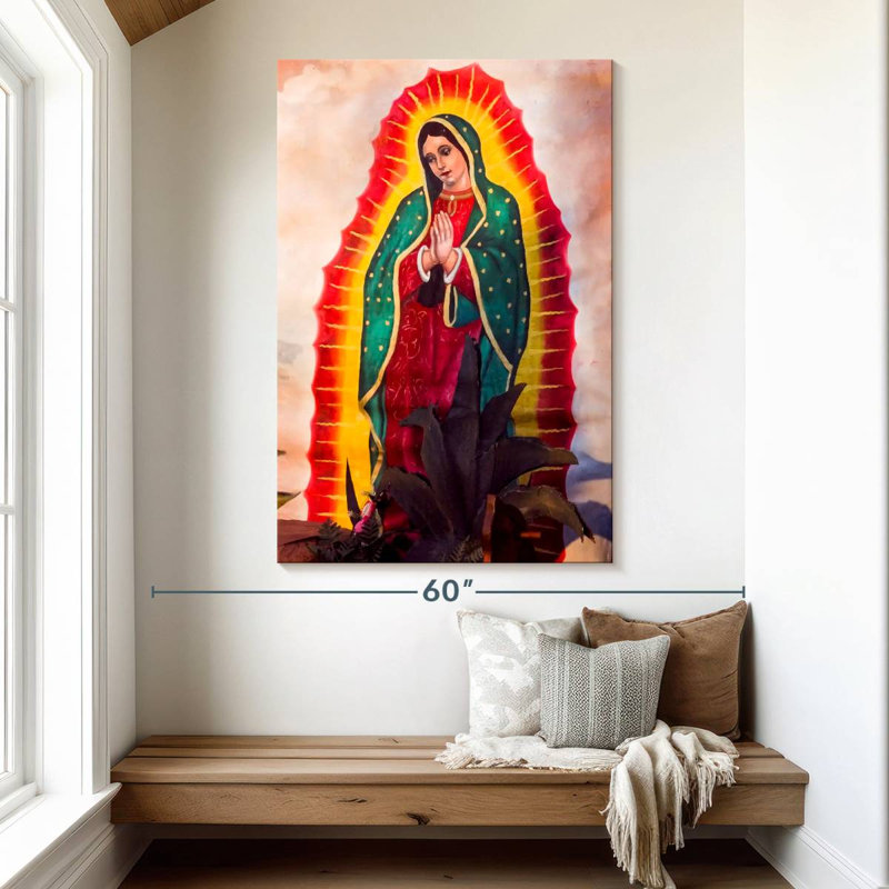 Adella, vierge de Guadalupe, Mexique, H 51 po x l 34 po