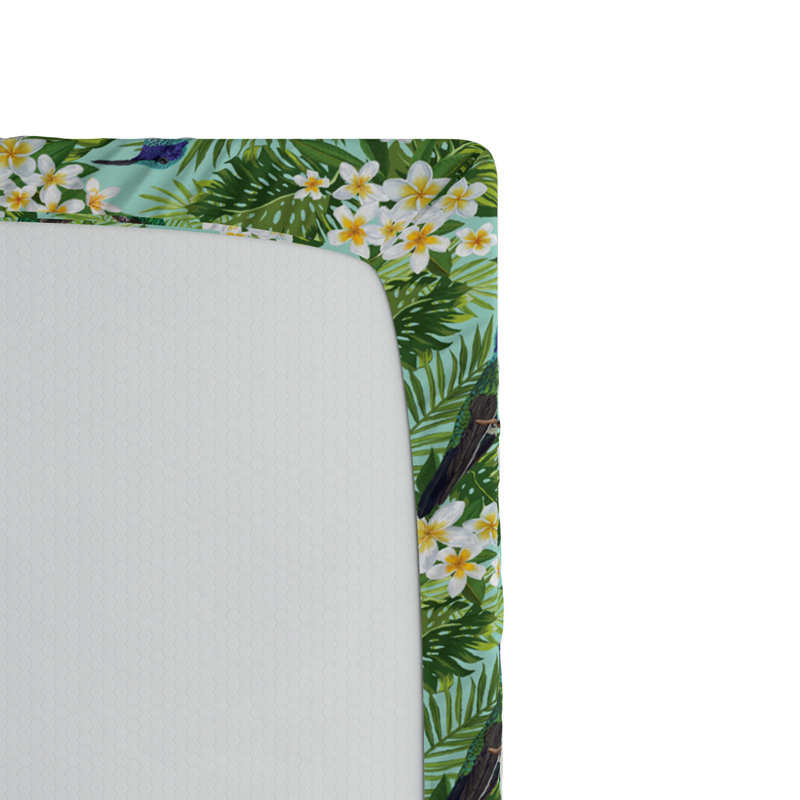 Microfiber Floral Fitted Sheet, Full Fitted Sheet