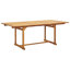 6 - Person Acacia Patio Dining Set with Extendable Rectangular Table-1634543877-1634543873