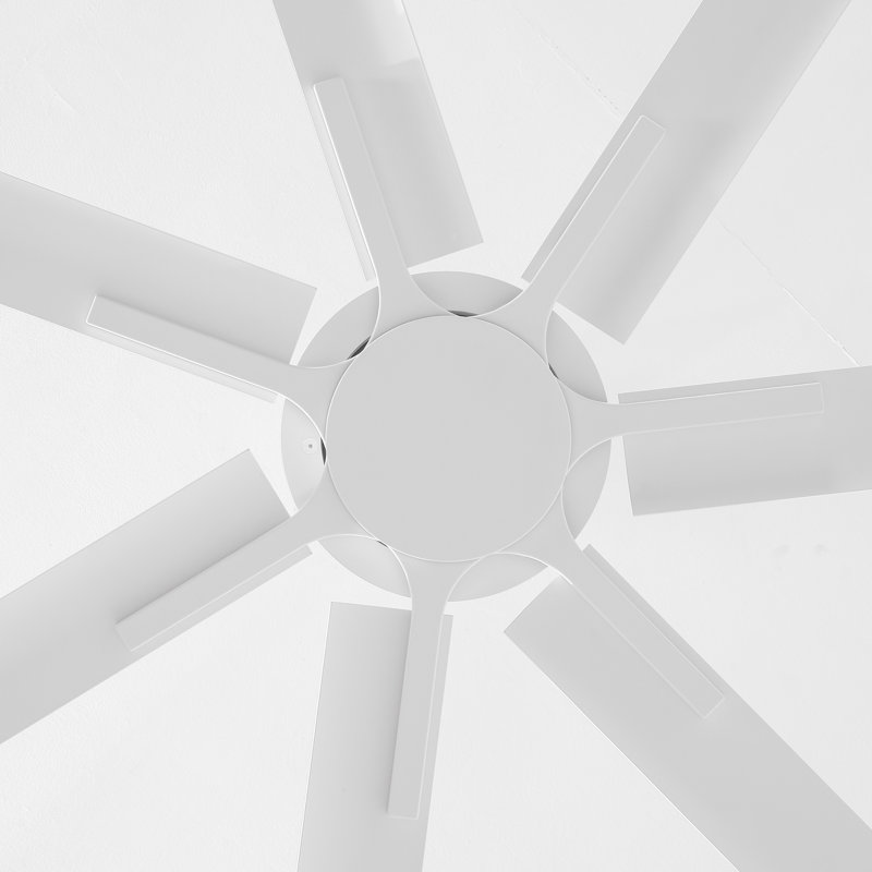 Ventilateur de plafond industriel 84 po à très grande hauteur 84 po avec télécommande et ventilateur de plafond à 6 vitesses CC sans lumière pour entrepôt / garage / atelier