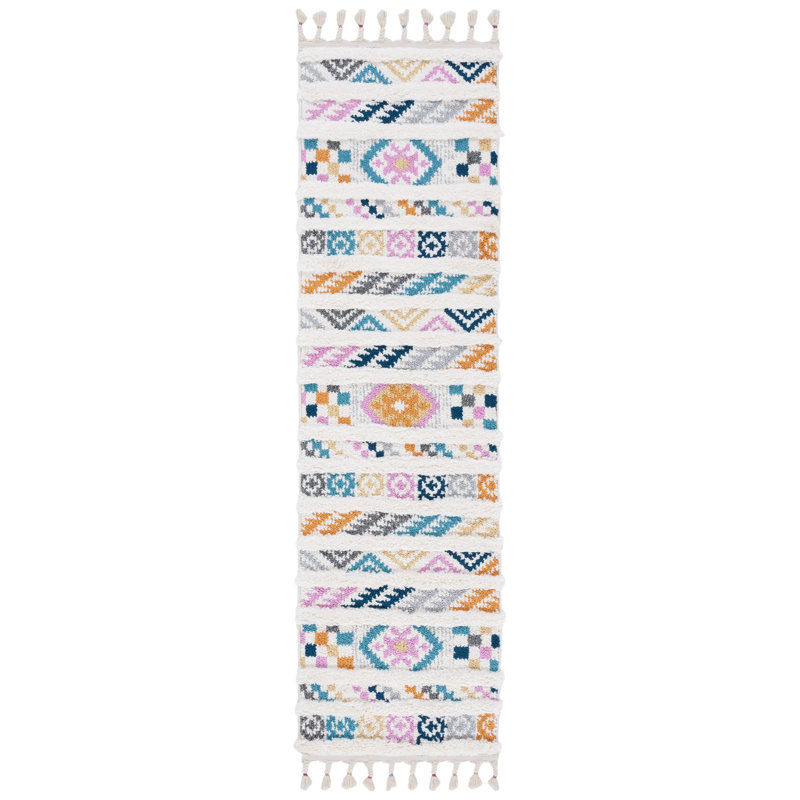 Tapis marocain à performance à poils longs Moroccan, Tapis de couloir 2 pi 2 po x 8 pi