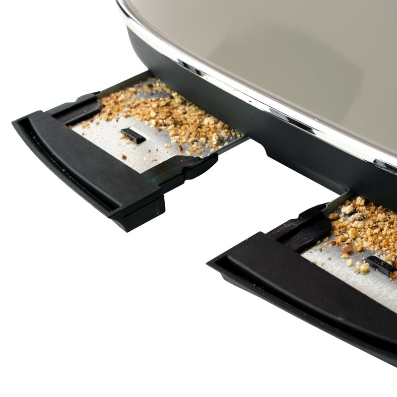 HADEN Dorset 4-Slice Wide Slot Toaster, Putty