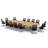 Rectangle 14 Person 80'' L Training Table and Chair Set with Cable Management-86134199