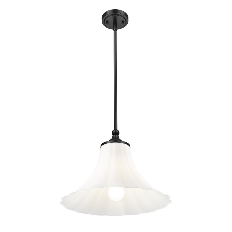 Luminaire suspendu 1 lumière noir mat Ohlson, Noir mat