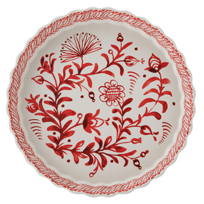 Fitz and Floyd Sicily Red Pie Plate